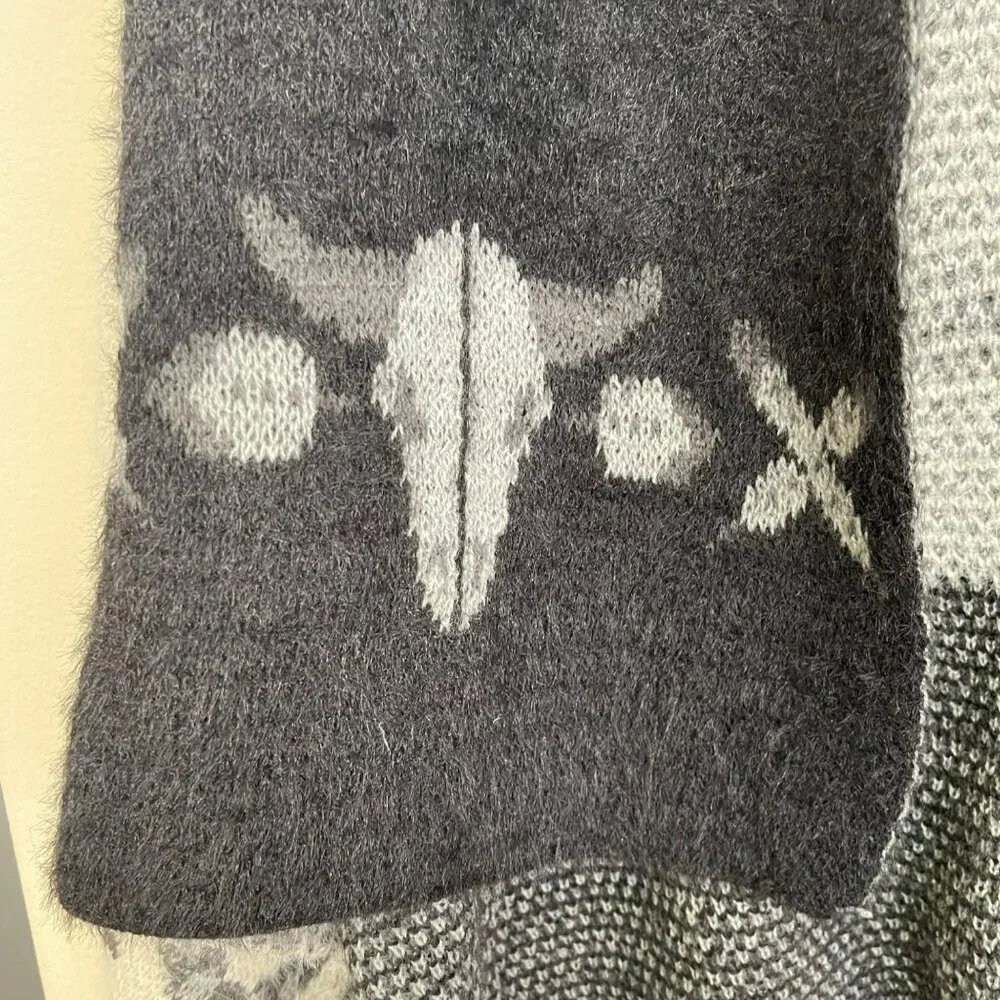 LOF Boho Western Buffalo Boot Sweater Vest Waterfall Soft One Size - Picture 3 of 5